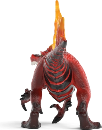 Ognisty dinozaur z żarzącymi się kolcami