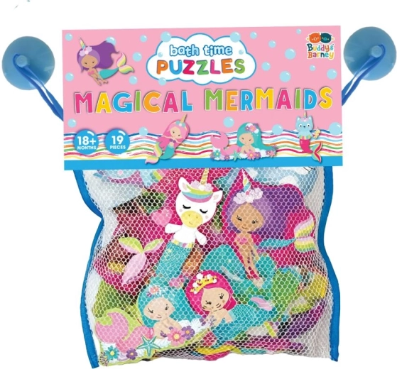 Puzzle kąpielowe do wanny z syrenkami Buddy & Barney