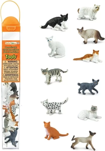 Safari Ltd. Toobs tuba – koty domowe (12 figurek)