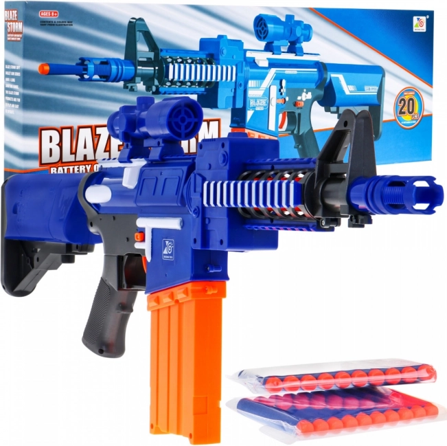 Automatyczny dziecięcy blaster BLAZE STORM z 20 piankowymi strzałkami i celownikiem