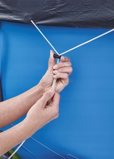 Pewne mocowanie ze ściąganym sznurem