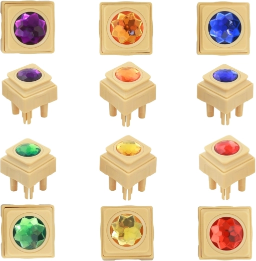 Akrylowe kolorowe diamenty do tablicy STEM Masterkidz - 72 szt.