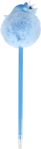 Zabawny topper z dinozaurem i miękkim pomponem