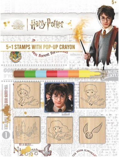 zestaw stempelków z kredką woskową Harry Potter 5+1