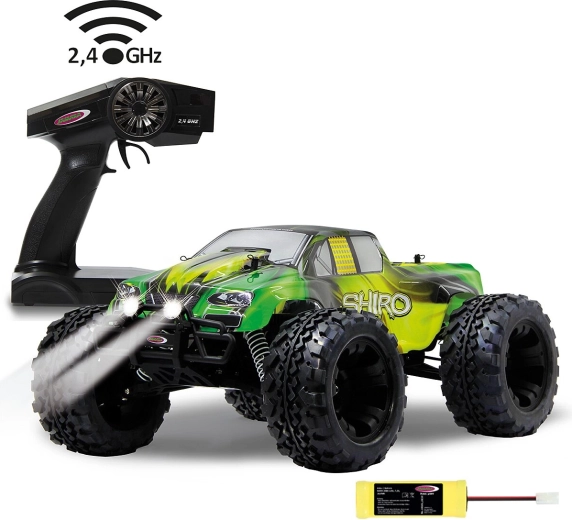 Jamara Shiro RC monster truck 4WD 1:10 2,4 GHz z LED i akumulatorem NiMH