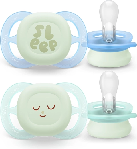 Philips AVENT smoczek UltraStart nocny 0–2 m, 2 szt.