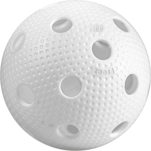 ACRA piłeczka do unihokeja Freez Ball Official biała z certyfikacją IFF - 1 szt.