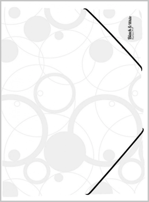 Teczka z gumką A4 Black and White – biała