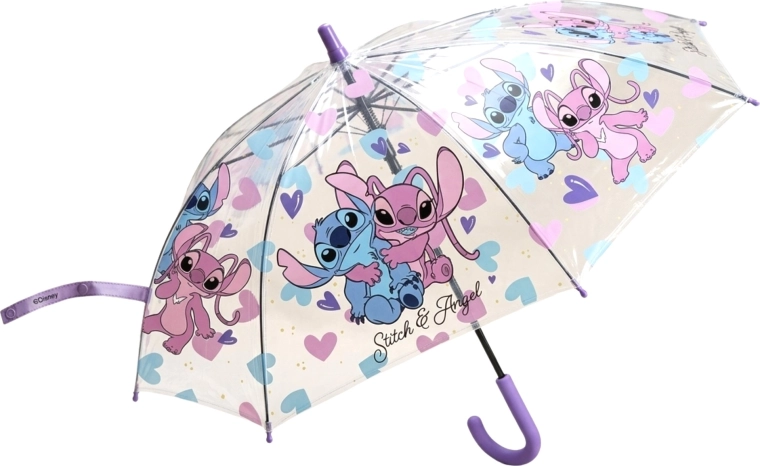 Dziecięcy przezroczysty parasol Disney Lilo i Stich – Stich i Angel