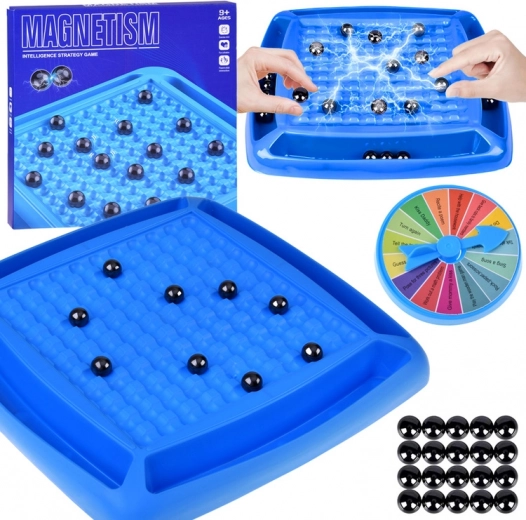 magnetyczna strategiczna gra z kulkami i kołem fortuny dla rodziny