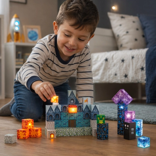 Świecące klocki dla magicznego efektu
