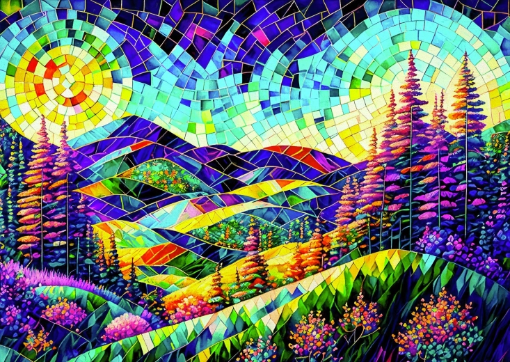 Puzzle Enjoy Przez wzgórza do krainy snów 1000 elementów
