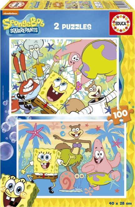 EDUCA Puzzle SpongeBob 2x100 elementów