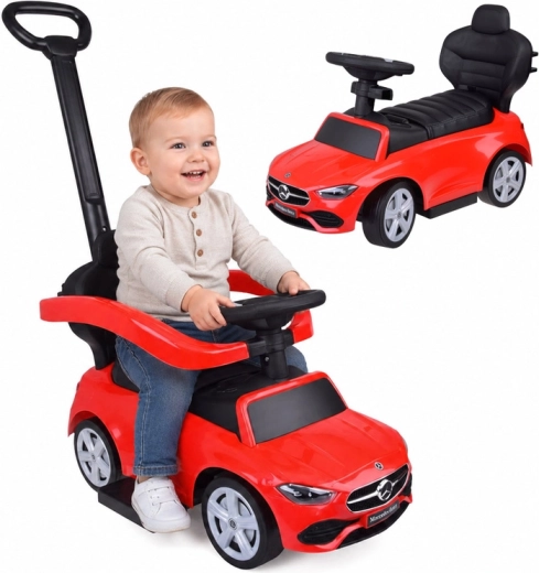 Dziecięcy jeździk Mercedes i pchacz 2w1 – czerwony