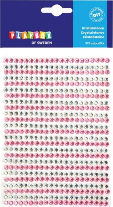 Samoprzylepne kamyczki różowe i srebrne 525 szt.