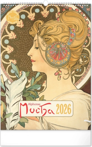 Kalendarz ścienny Alfons Mucha 2026