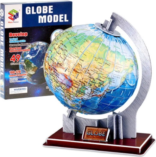 Puzzle 3D globus 49 elementów