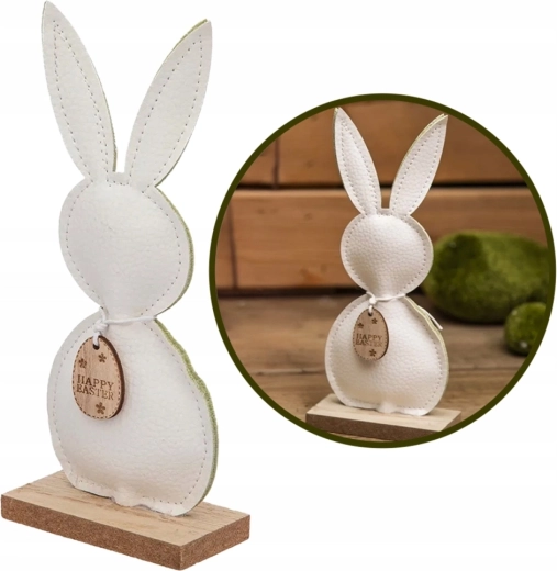 Dekoracyjna figurka zająca z zawieszką 18 cm