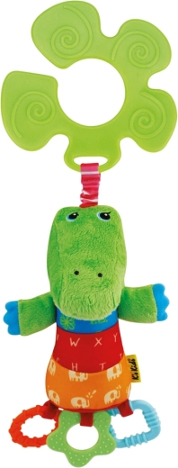 K’S KIDS tekstylna maskotka krokodyl KrokoBloko z uchwytem do wózka