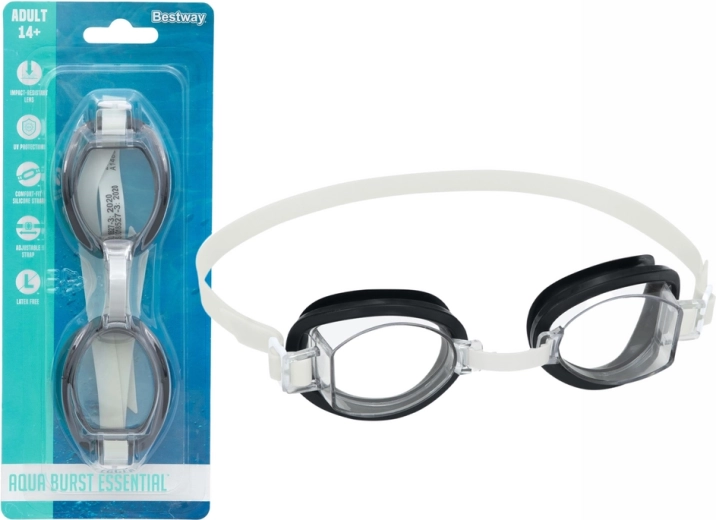 Gogle pływackie Bestway Aqua Burst Essential dla dorosłych – czarne