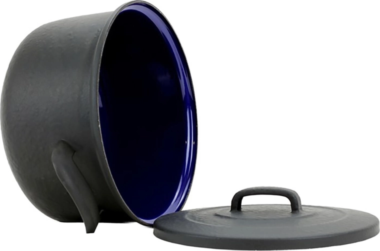 Higieniczne emaliowane wnętrze w ciemnoniebieskim kolorze