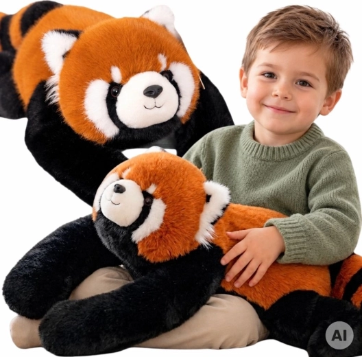 WOOPIE Obciążeniowa sensoryczna pluszowa panda ruda 1,5 kg