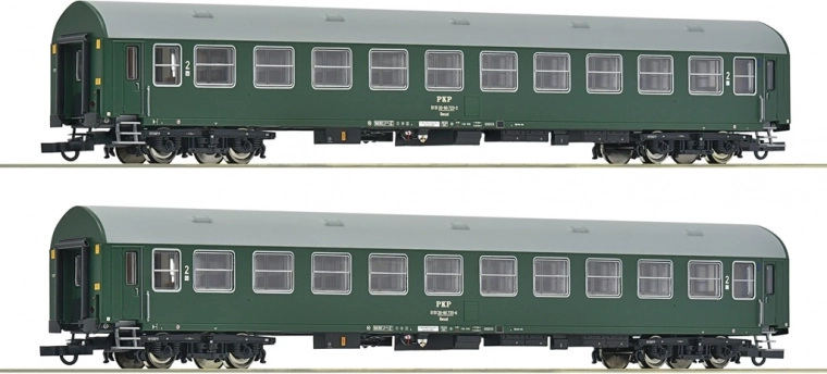 Roco zestaw 2 wagonów osobowych PKP H0 Bwxzd Y/B 70