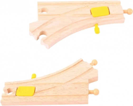 Drewniana Przełącznica dla Kolejek Bigjigs Rail 2 szt.