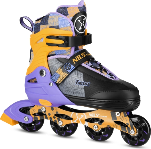 Łyżworolki NILS Extreme NA13810 żółte – S (31-34)