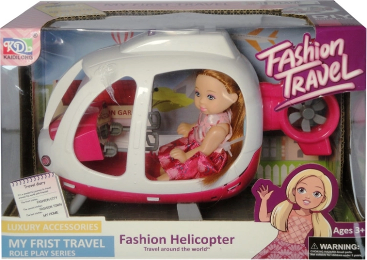 Laleczka w helikopterze ze światłami i dźwiękami