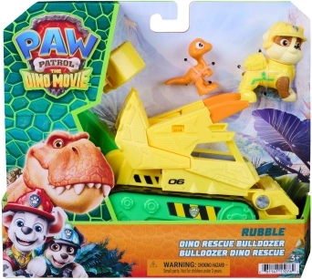Psi Patrol: Dino Rescue – buldożer Rubble'a z figurkami