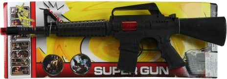 Dziecięcy pistolet maszynowy – czarny plastikowy karabin 43 cm