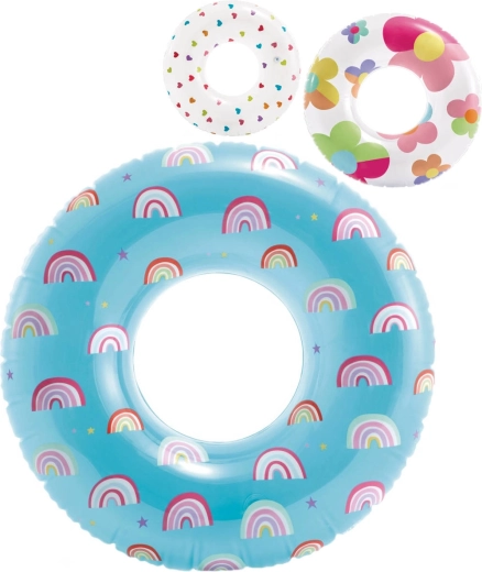 Przezroczyste dmuchane koło Intex z nadrukiem 81 cm - 1 sztuka