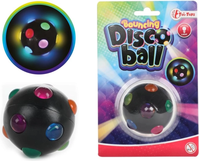 Świecąca piłeczka do skakania Disco 6 cm