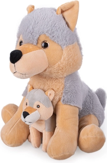 Pluszowy husky ze szczeniaczkiem 25 cm