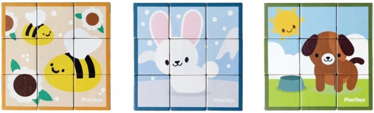 Układanie obrazków zwierzątek jak małe puzzle