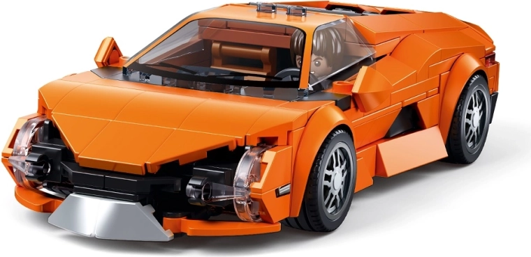 Sluban ModelBricks pomarańczowy samochód sportowy w skali 1:32