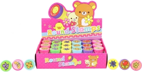 Wesołe samonafarbujące pieczątki dla dzieci, zestaw 24 szt.