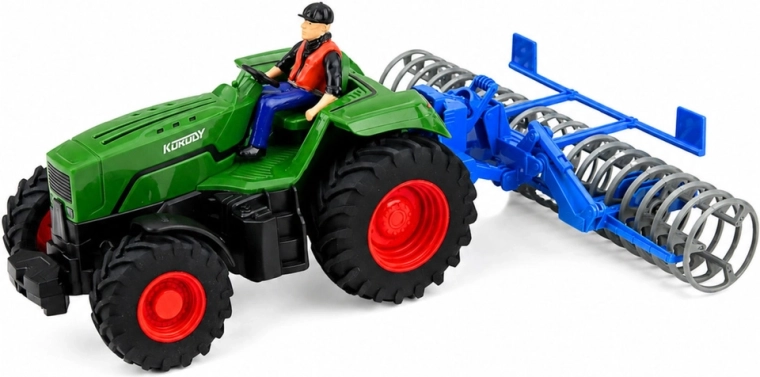 Realistyczny zestaw traktor + wał polowy