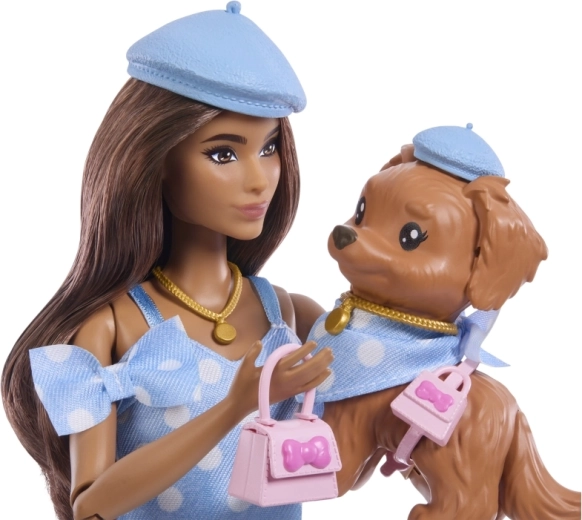 Pasujący styl Barbie i pieska