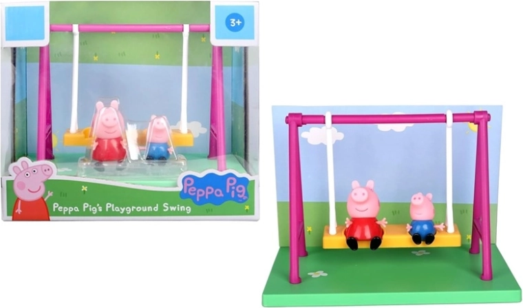Peppa Pig zestaw huśtawka z 2 figurkami Peppy i George’a