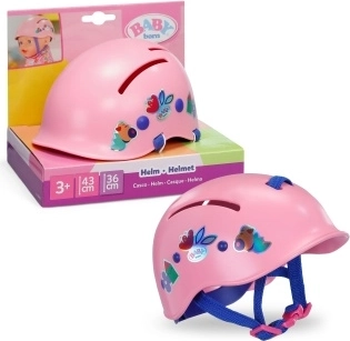 Kask rowerowy dla lalek BABY born 43 cm, różowy