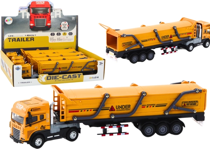 Model Ciężarówki Budowlanej 1:24 z Światłami i Dźwiękami - Żółty