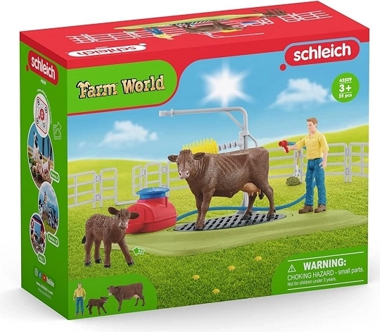 Schleich Farm World kącik mycia bydła