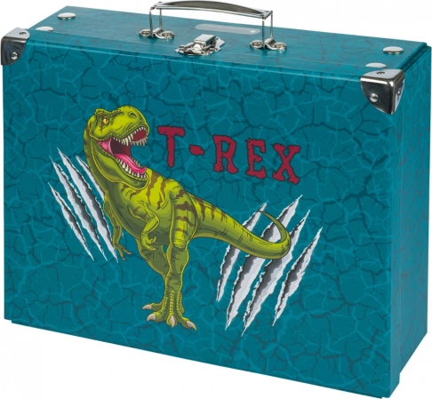 Składany szkolny kufer T‑REX z okuciami
