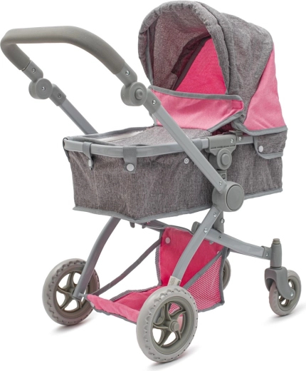 Wózek dla lalek 2w1 Baby Mix Sophie różowo-szary
