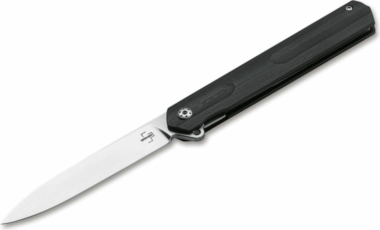 Böker Plus Kyoto męski nóż składany, czarne G10, głownia 8,8 cm