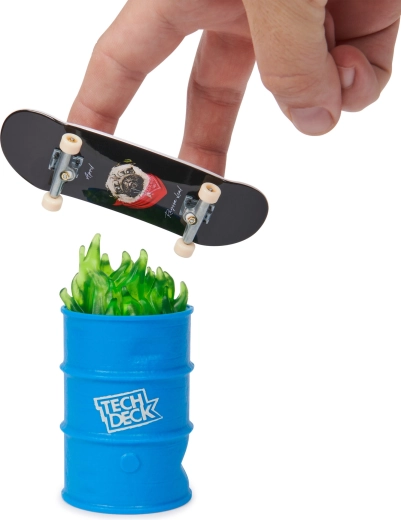 Uliczna przeszkoda – beczka z płomieniami