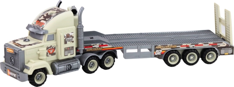 Duży ciągnik z naczepą do transportu sprzętu