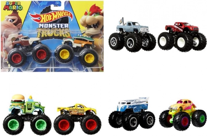 Hot Wheels Monster Trucks 1:64 zestaw dwupak – różne modele